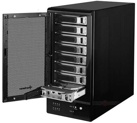 computer case with multiple hard drive bays .
